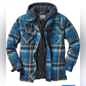 Legendary Whitetails Men's Blue Plaid Shirt Jacket NWT